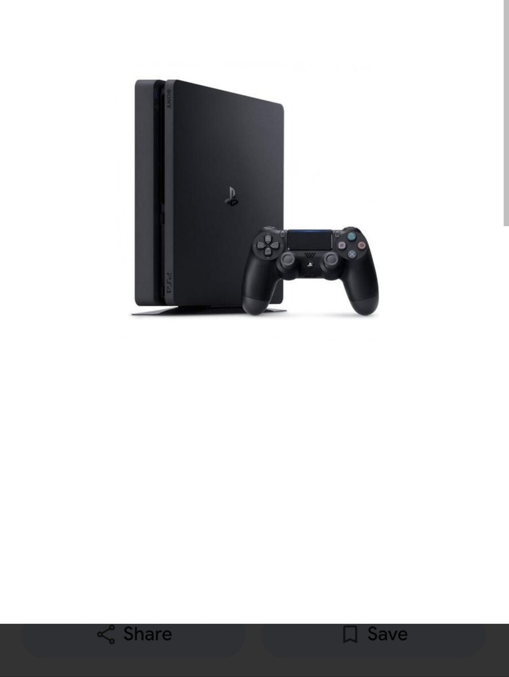 Sony PS4 Slim Console with DualShock 4 Controller – Black
